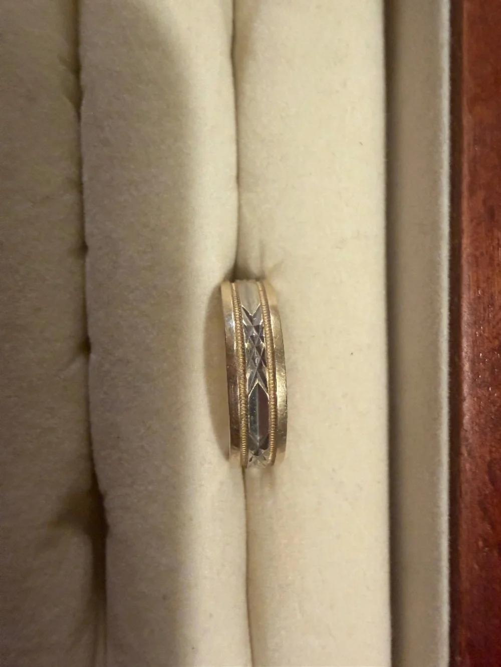 Men’s size 11 laser cut wedding ring